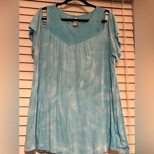 Torrid Super Soft Knit Cold Shoulder Eyelet Short Sleeve Top Size 2X